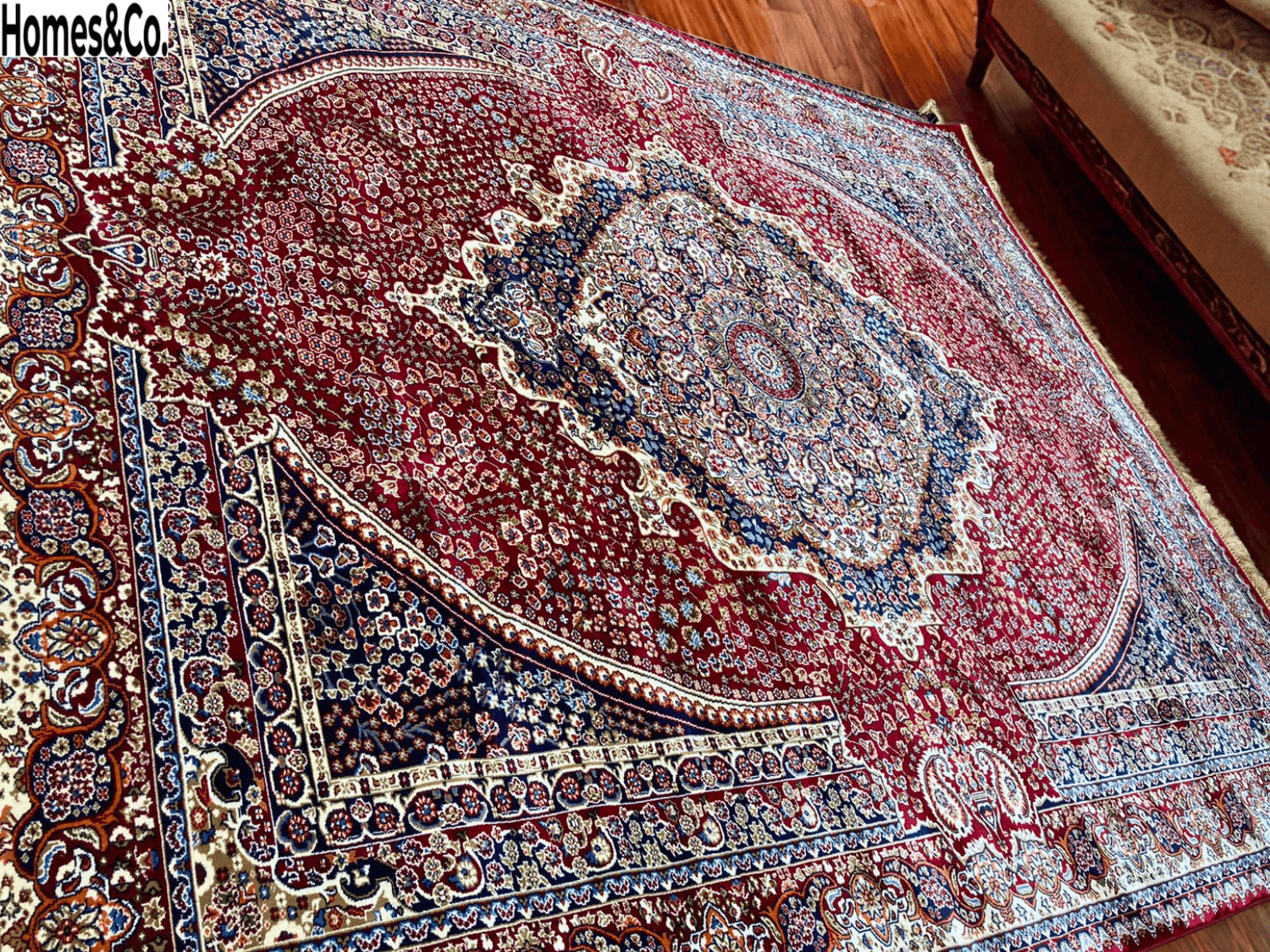 Coming Soon Homes and company Maroon Turkish Floral Carpet β 10x12 ft - Homes and Company
