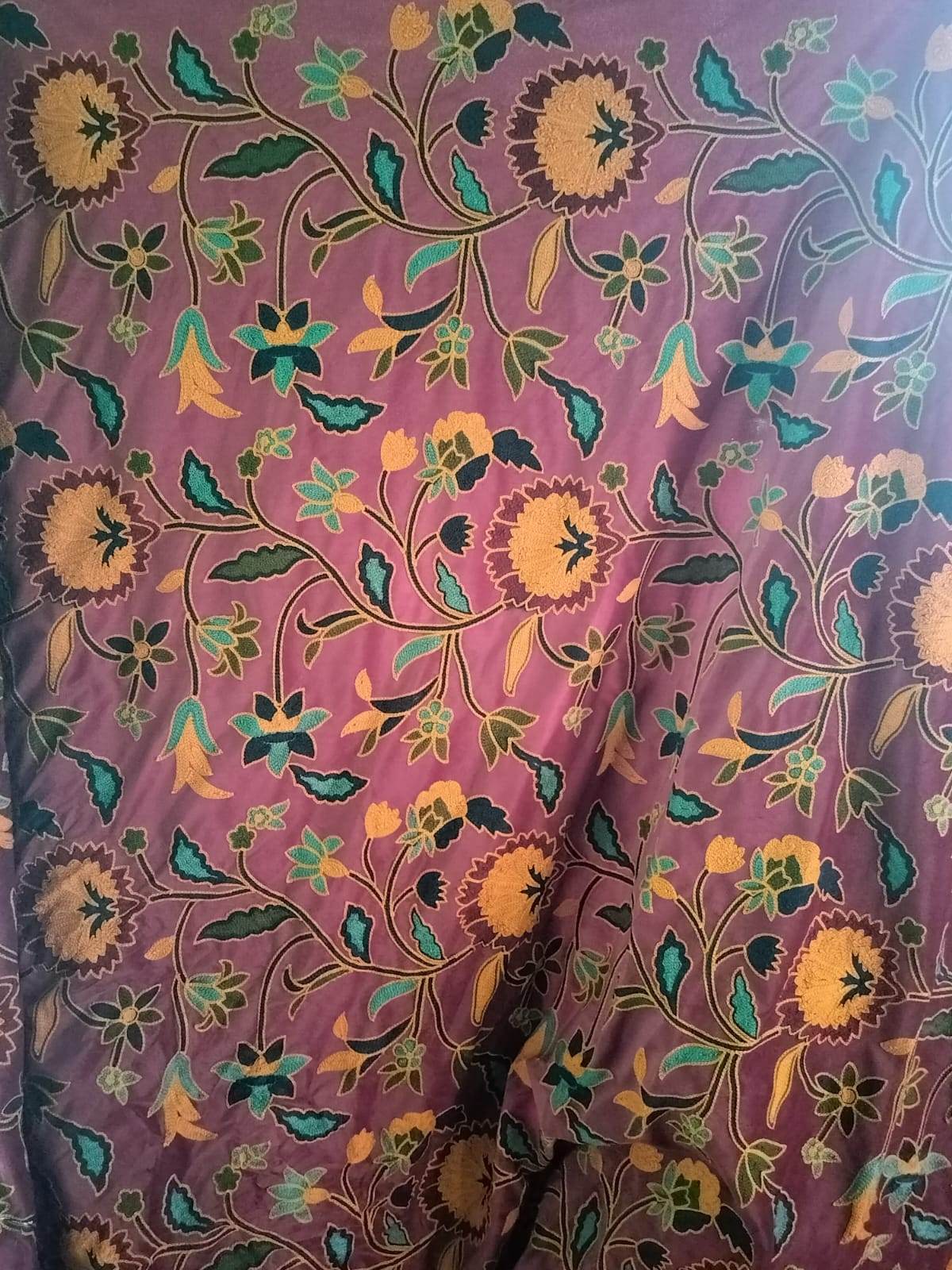 Crewel Heavy Embroidery Fabric (Sold by meter) - Homes and Company