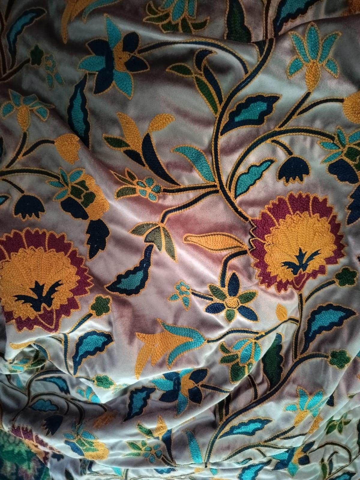 Crewel Heavy Embroidery Fabric (Sold by meter) - Homes and Company