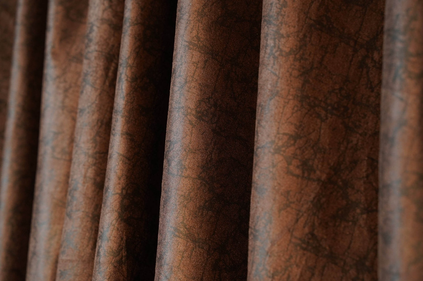 Brown Textured Velvet Curtain โ 4ft x 7.5ft, Pack of 2 - Homes and Company
