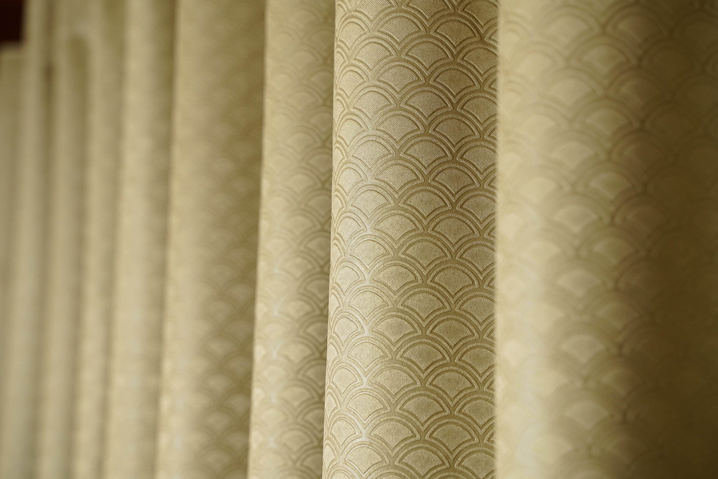 Light Green Embossed 100% Blackout Curtain โ 4ft x 7.5ft, Pack of 2 (Buy 2 for a complete window look) - Homes and Company