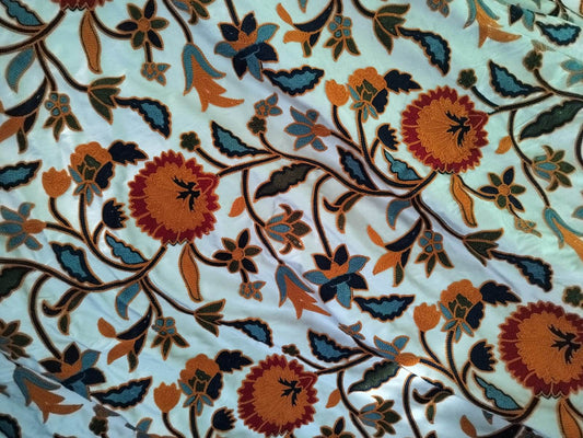 Crewel Heavy Embroidery Fabric (Sold by meter) - Homes and Company
