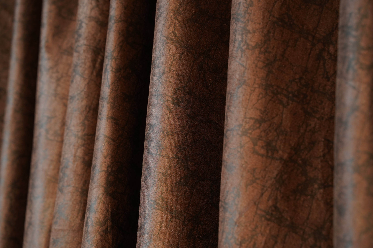 Brown Textured Velvet Curtain – 4ft x 7.5ft, Pack of 2 - Homes and Company