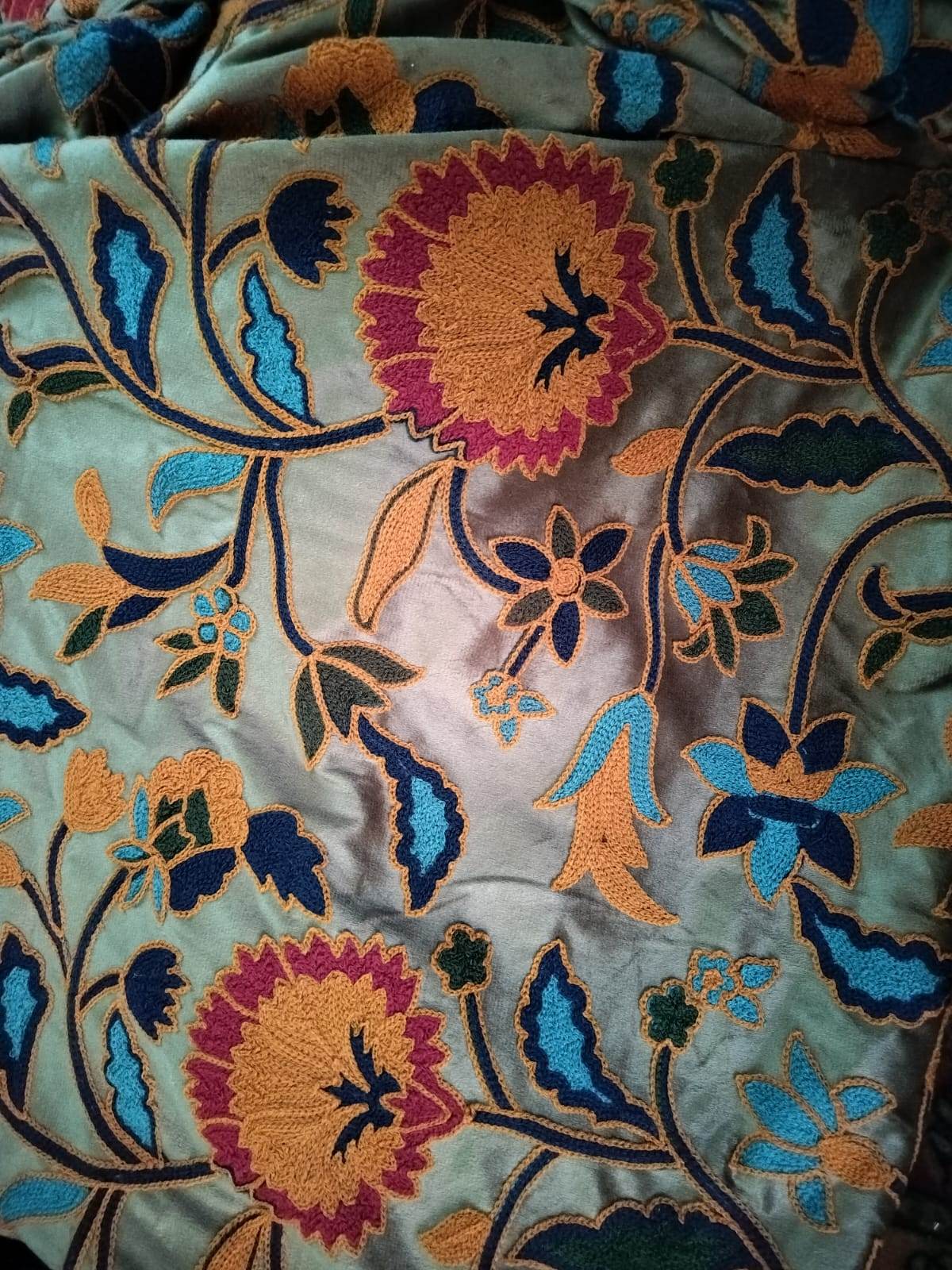 Crewel Heavy Embroidery Fabric (Sold by meter) - Homes and Company