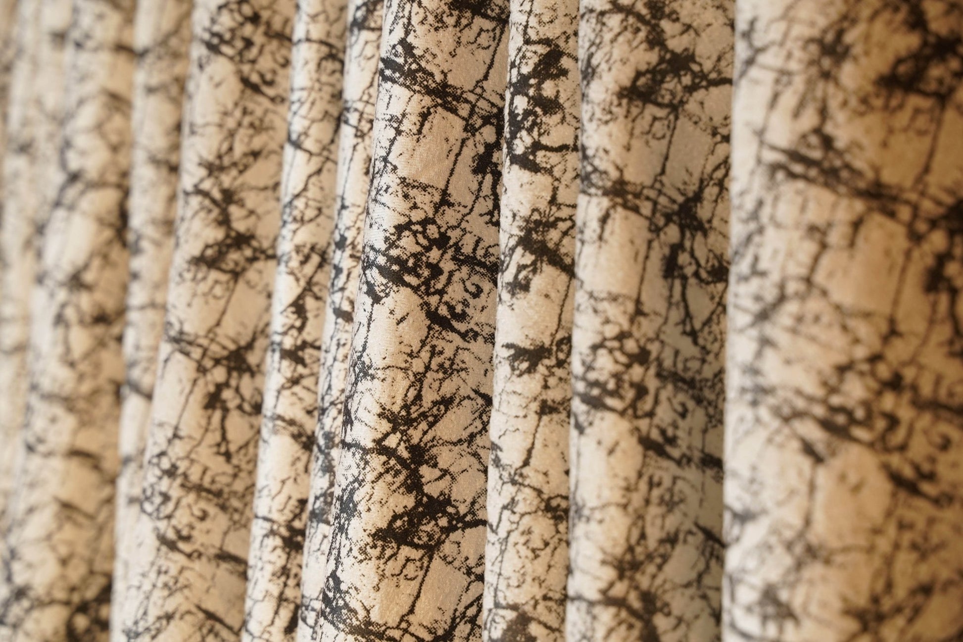 Cream Textured Velvet Curtain – 4ft x 7.5ft, Pack of 2 - Homes and Company