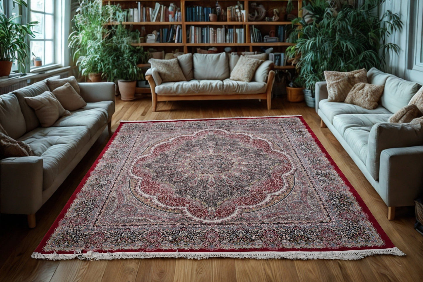 Irani 1200 Reeds Luxury Floral Medallion Rug - Homes and Company