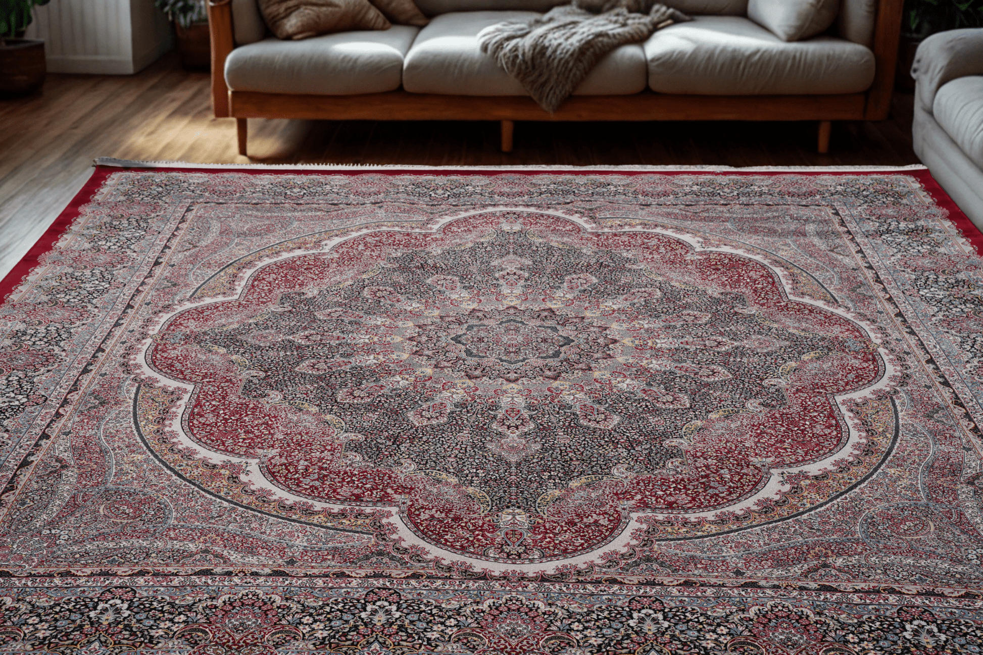 Irani 1200 Reeds Luxury Floral Medallion Rug - Homes and Company