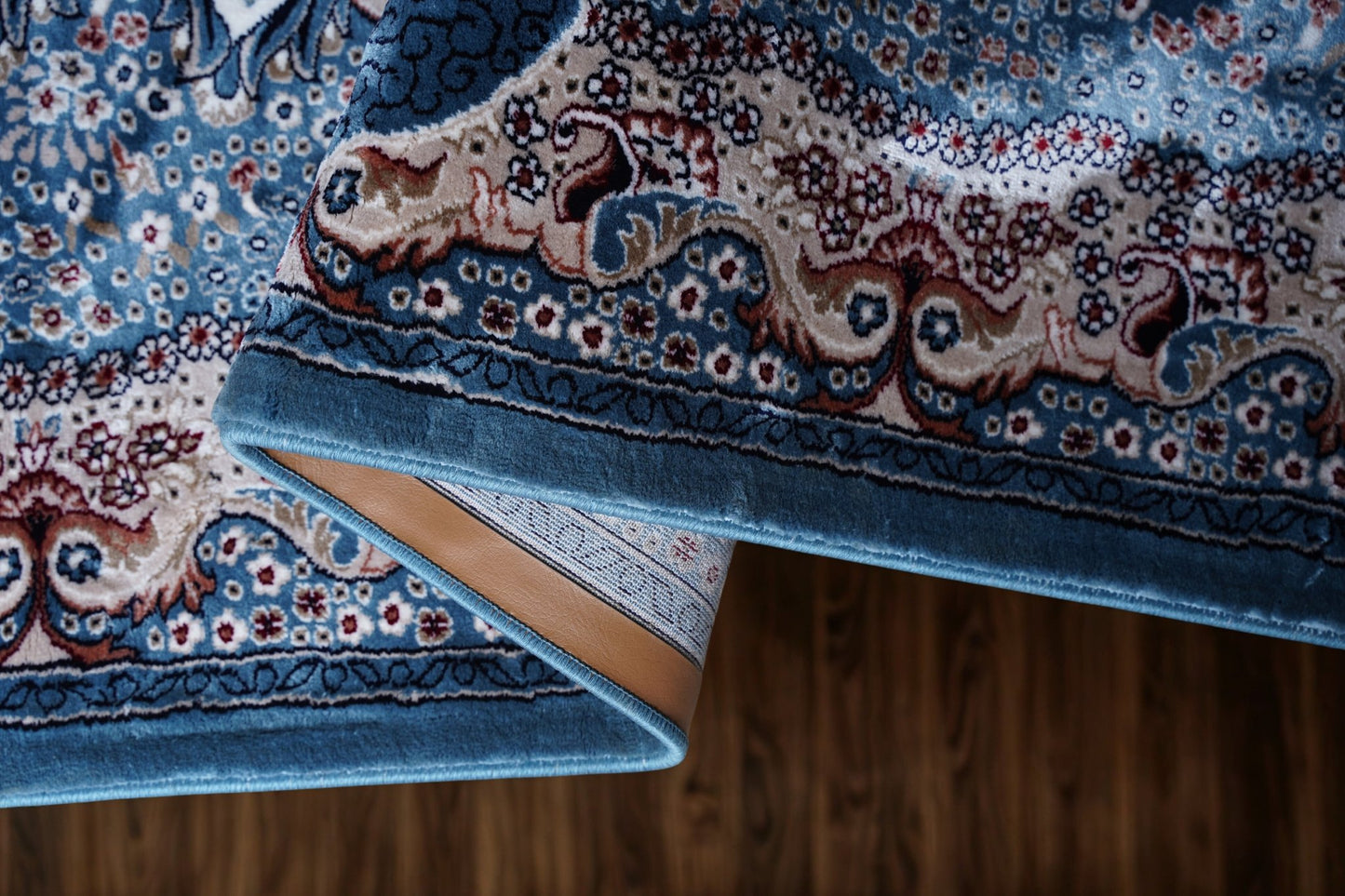 Luxury Machine - Made Carpet Kashmir's Choice in Elegant Blue, Ferozi, Maroon. - Homes and Company